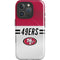 NFL San Francisco 49ers White Striped iPhone 16 Pro Magsafe Impact Case